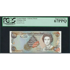 (503) Cayman Islands P19 - 25 Dollars Year 1996